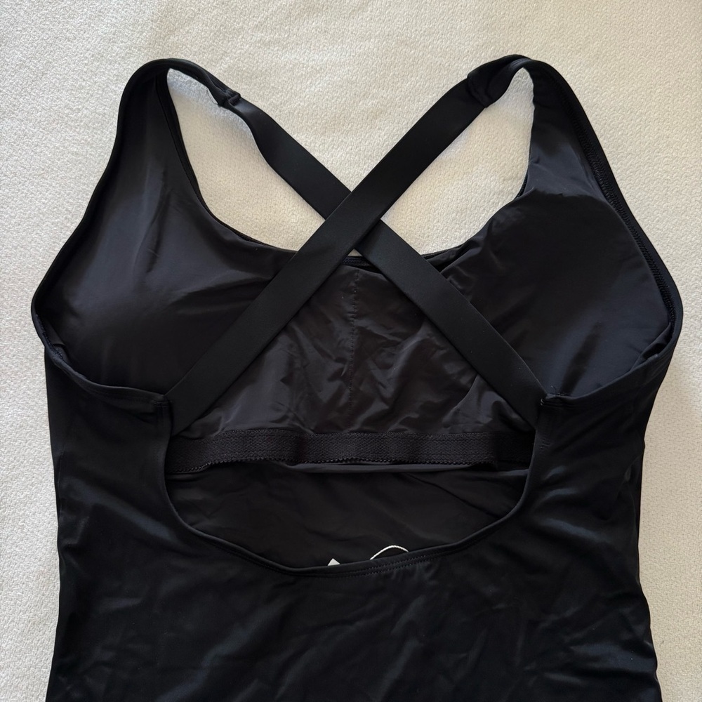 Andie The Tulum Scoop Neck Cross Back One Piece Swimsuit in Black Size XXL TALL - Picture 8 of 9